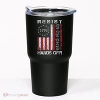 Resist Hands Off Protest Flag Protest Tumbler thumb 0