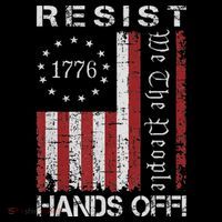 Resist Hands Off Protest Flag Protest Ornament thumb 1