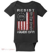 Resist Hands Off Protest Flag Protest Baby Bodysuit thumb 0
