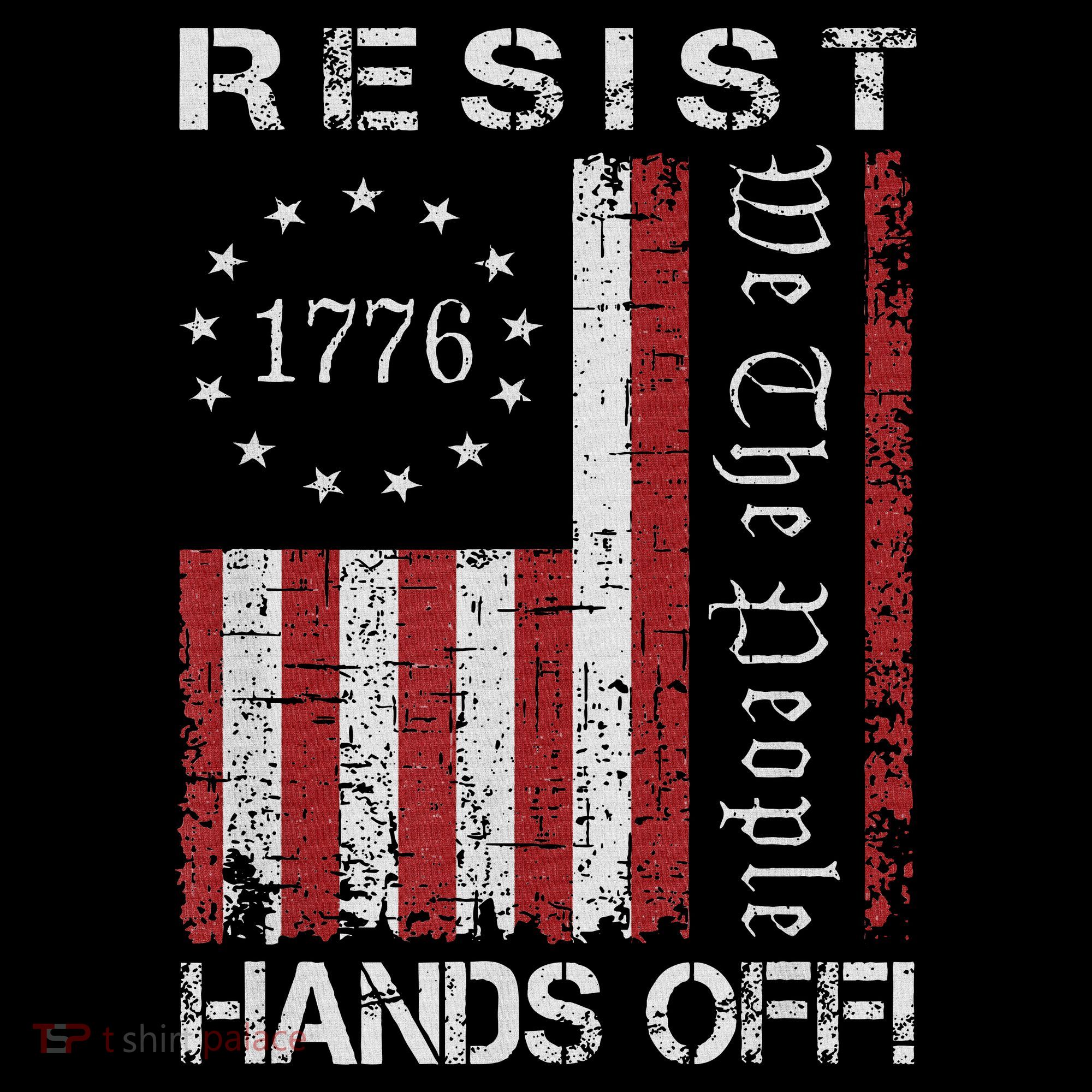 Resist Hands Off Protest Flag Protest Baby Bodysuit