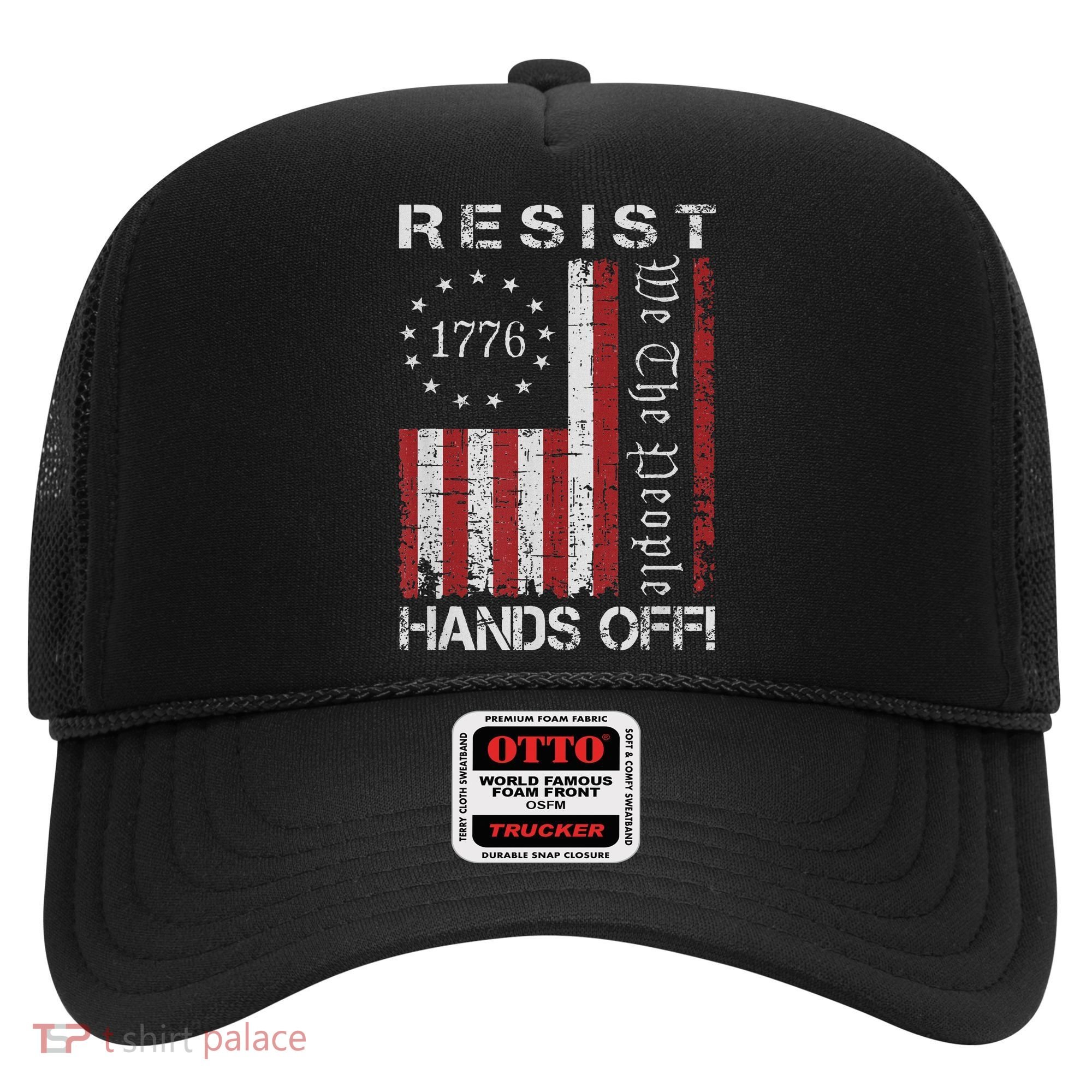 Resist Hands Off Protest Flag Protest Hat