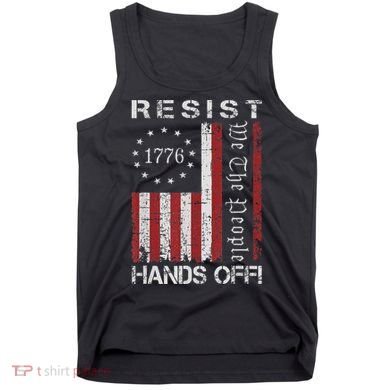 Resist Hands Off Protest Flag Protest Tank Top