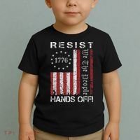 Resist Hands Off Protest Flag Protest Toddler T-Shirt thumb 2