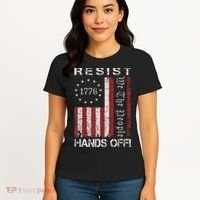 Resist Hands Off Protest Flag Protest Women's T-Shirt thumb 4