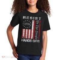 Resist Hands Off Protest Flag Protest Kids T-Shirt thumb 2