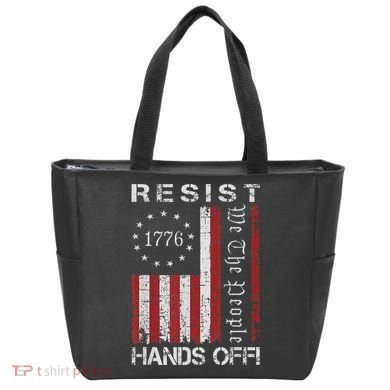 Resist Hands Off Protest Flag Protest Tote Bag