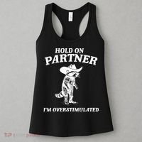 Raccoon Hold On Partner IM Overstimulated Women's Tank Top thumb 3