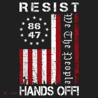 Resist Hands Off Protest 8647 86 47 Flag Protest Women's Sweatshirt thumb 2