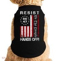 Resist Hands Off Protest 8647 86 47 Flag Protest Doggie Tank thumb 0