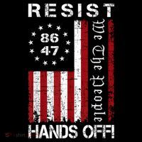 Resist Hands Off Protest 8647 86 47 Flag Protest Coaster thumb 2