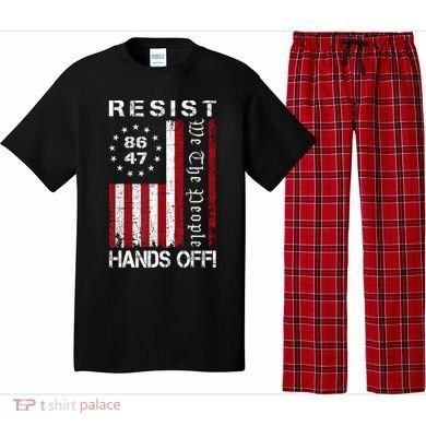 Resist Hands Off Protest 8647 86 47 Flag Protest Pajama Set