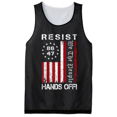 Resist Hands Off Protest 8647 86 47 Flag Protest Mesh Reversible Basketball Jersey Tank