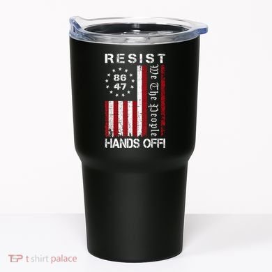 Resist Hands Off Protest 8647 86 47 Flag Protest Tumbler
