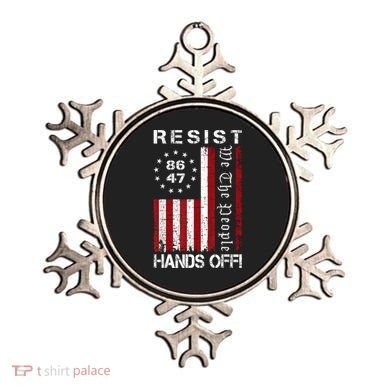 Resist Hands Off Protest 8647 86 47 Flag Protest Ornament