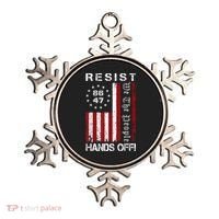 Resist Hands Off Protest 8647 86 47 Flag Protest Ornament thumb 0