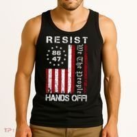 Resist Hands Off Protest 8647 86 47 Flag Protest Tank Top thumb 3
