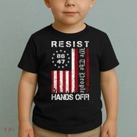 Resist Hands Off Protest 8647 86 47 Flag Protest Toddler T-Shirt thumb 2