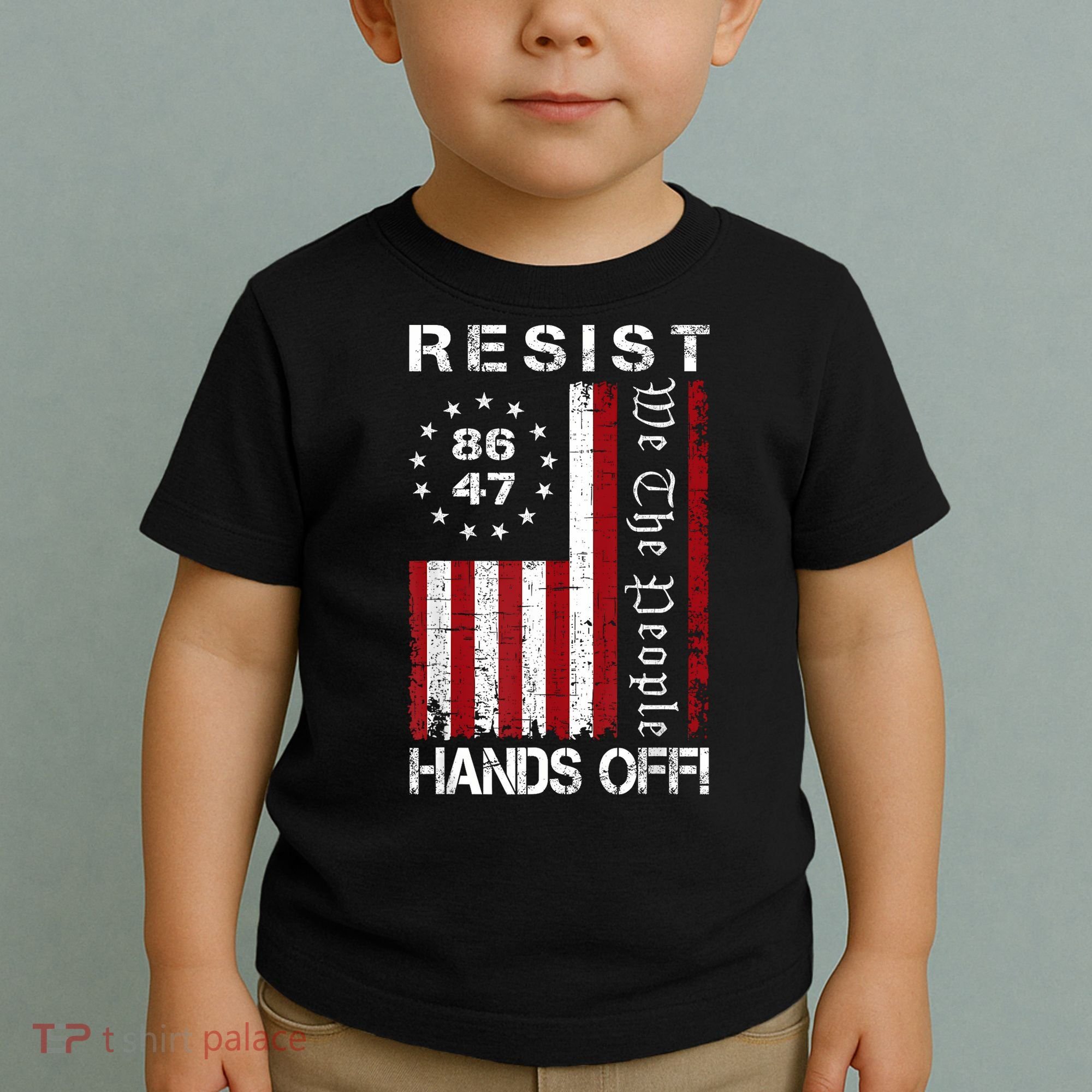 Resist Hands Off Protest 8647 86 47 Flag Protest Toddler T-Shirt