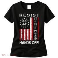 Resist Hands Off Protest 8647 86 47 Flag Protest Women's T-Shirt thumb 0