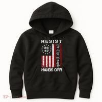 Resist Hands Off Protest 8647 86 47 Flag Protest Kids Hoodie thumb 0