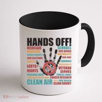 Resist Hands Off Protest Anti Trump Coffee Mug thumb 1