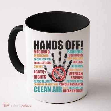 Resist Hands Off Protest Anti Trump Coffee Mug