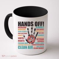 Resist Hands Off Protest Anti Trump Coffee Mug thumb 0