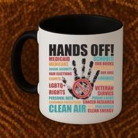 Resist Hands Off Protest Anti Trump Coffee Mug thumb 2