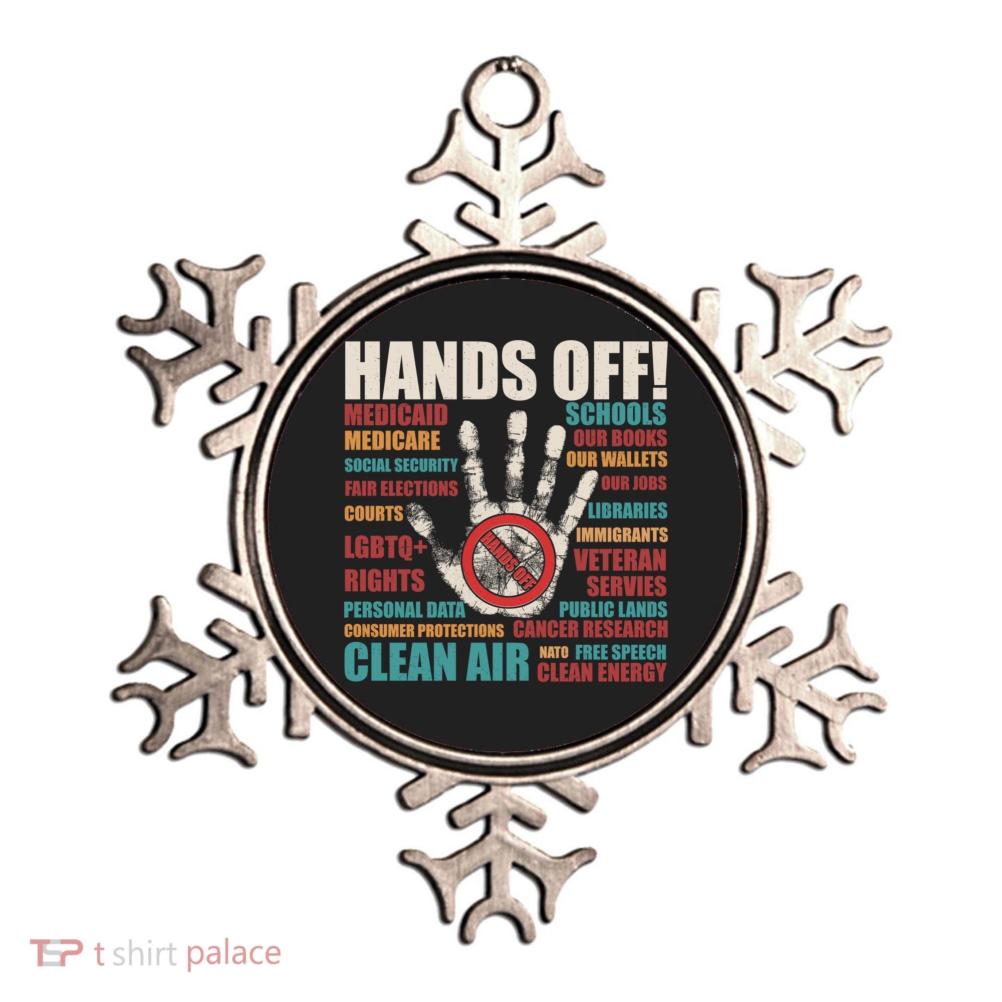 Resist Hands Off Protest Anti Trump Ornament