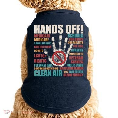 Resist Hands Off Protest Anti Trump Doggie Tank