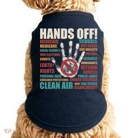 Resist Hands Off Protest Anti Trump Doggie Tank thumb 0