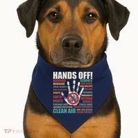 Resist Hands Off Protest Anti Trump USA-Made Doggie Bandana thumb 1