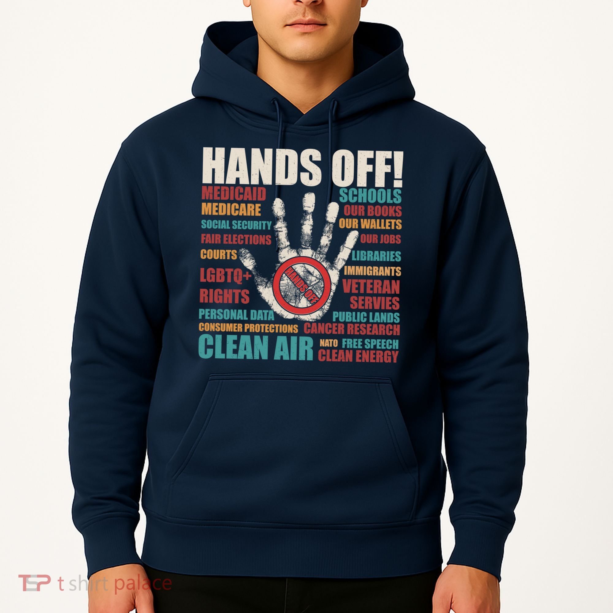 Resist Hands Off Protest Anti Trump Hoodie