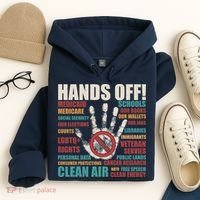 Resist Hands Off Protest Anti Trump Hoodie thumb 4