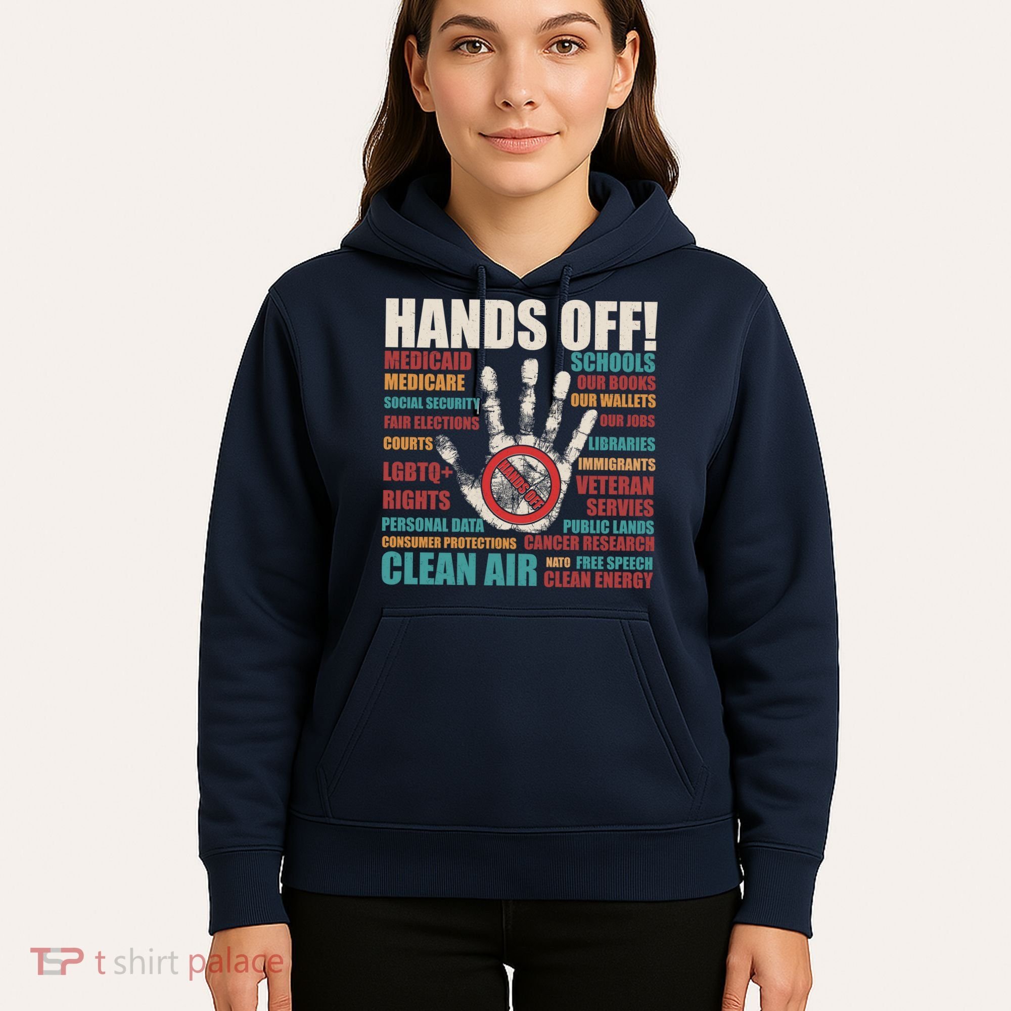 Resist Hands Off Protest Anti Trump Hoodie