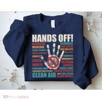 Resist Hands Off Protest Anti Trump Sweatshirt thumb 2