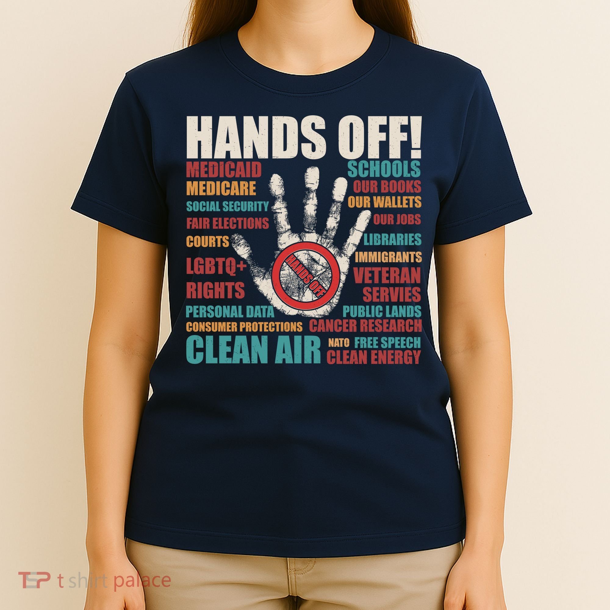 Resist Hands Off Protest Anti Trump T-Shirt