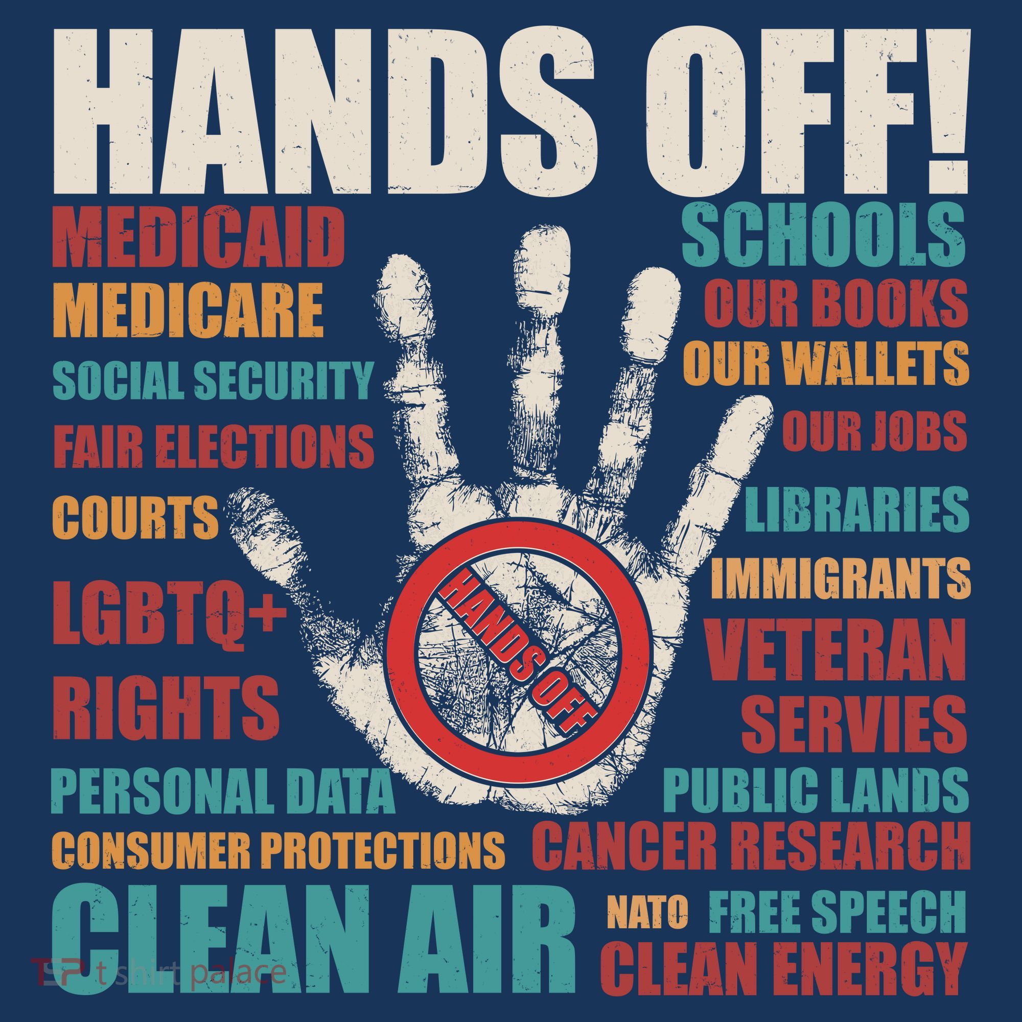 Resist Hands Off Protest Anti Trump T-Shirt