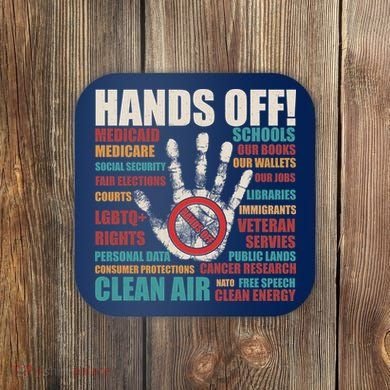 Resist Hands Off Protest Anti Trump Coaster