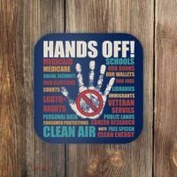 Resist Hands Off Protest Anti Trump Coaster thumb 0