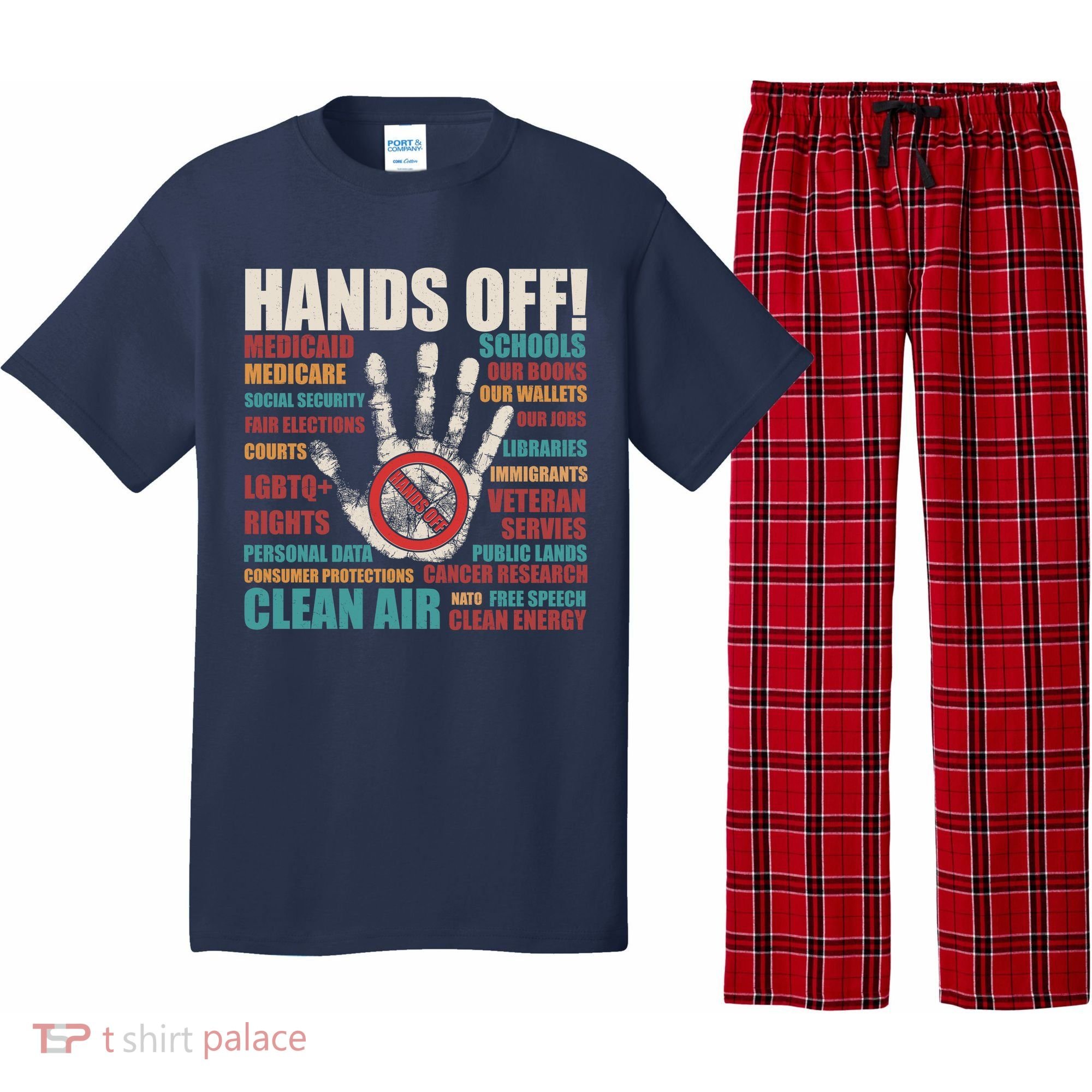 Resist Hands Off Protest Anti Trump Pajama Set