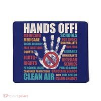 Resist Hands Off Protest Anti Trump Mousepad thumb 0