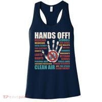 Resist Hands Off Protest Anti Trump Women's Tank Top thumb 0