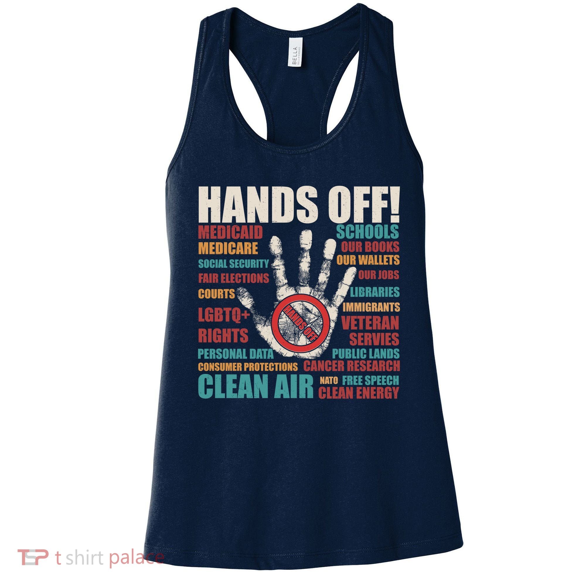 Resist Hands Off Protest Anti Trump Women's Tank Top