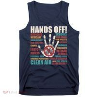 Resist Hands Off Protest Anti Trump Tank Top thumb 0