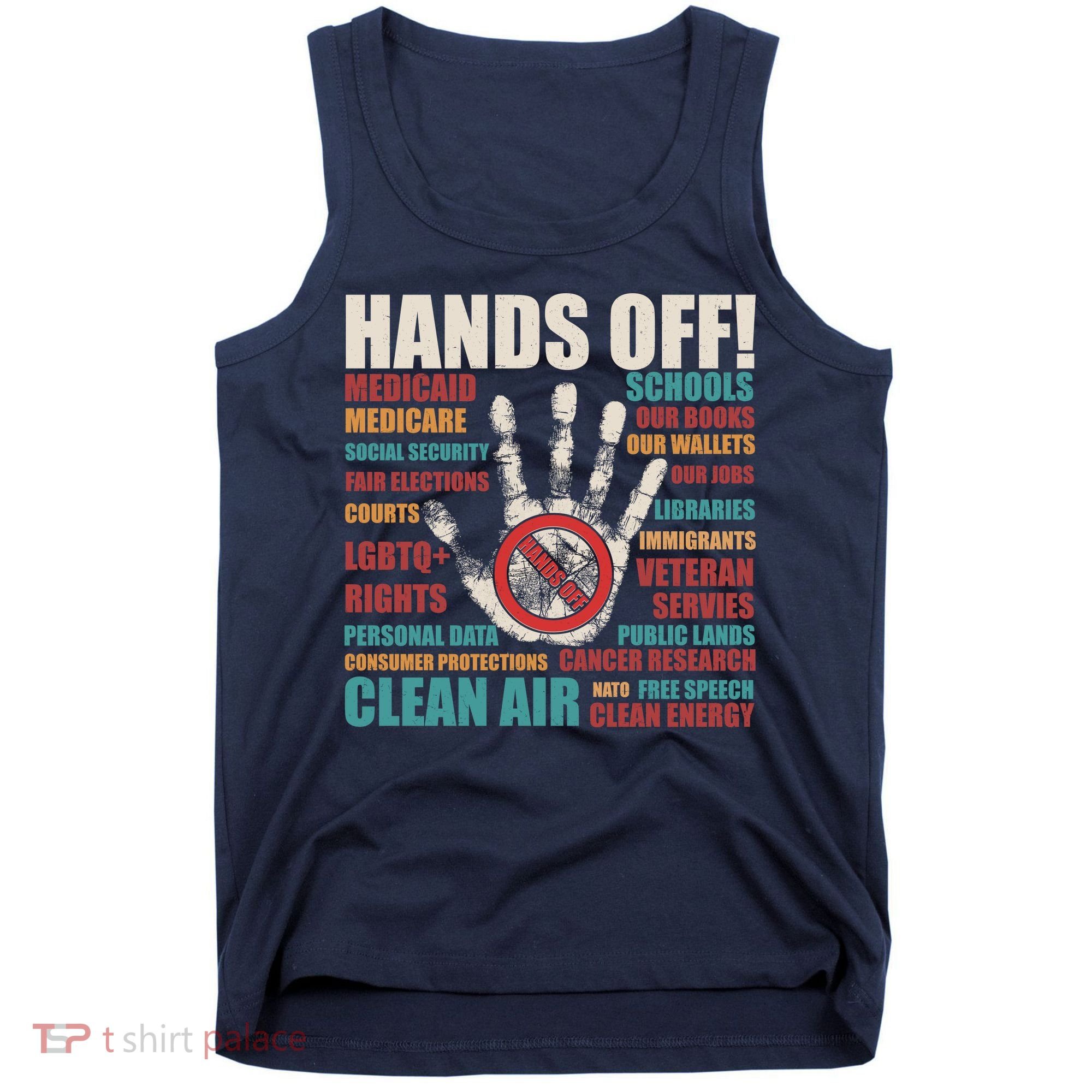 Resist Hands Off Protest Anti Trump Tank Top