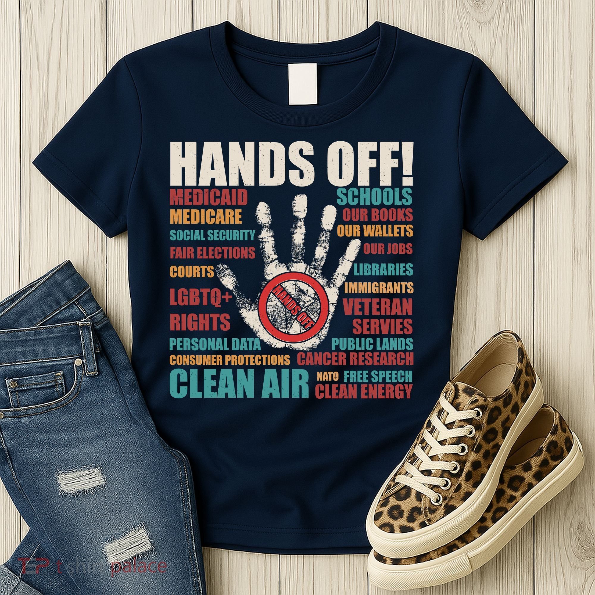 Resist Hands Off Protest Anti Trump Women's T-Shirt