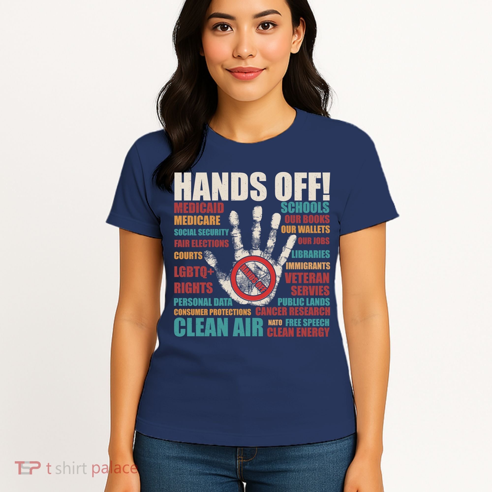 Resist Hands Off Protest Anti Trump Women's T-Shirt