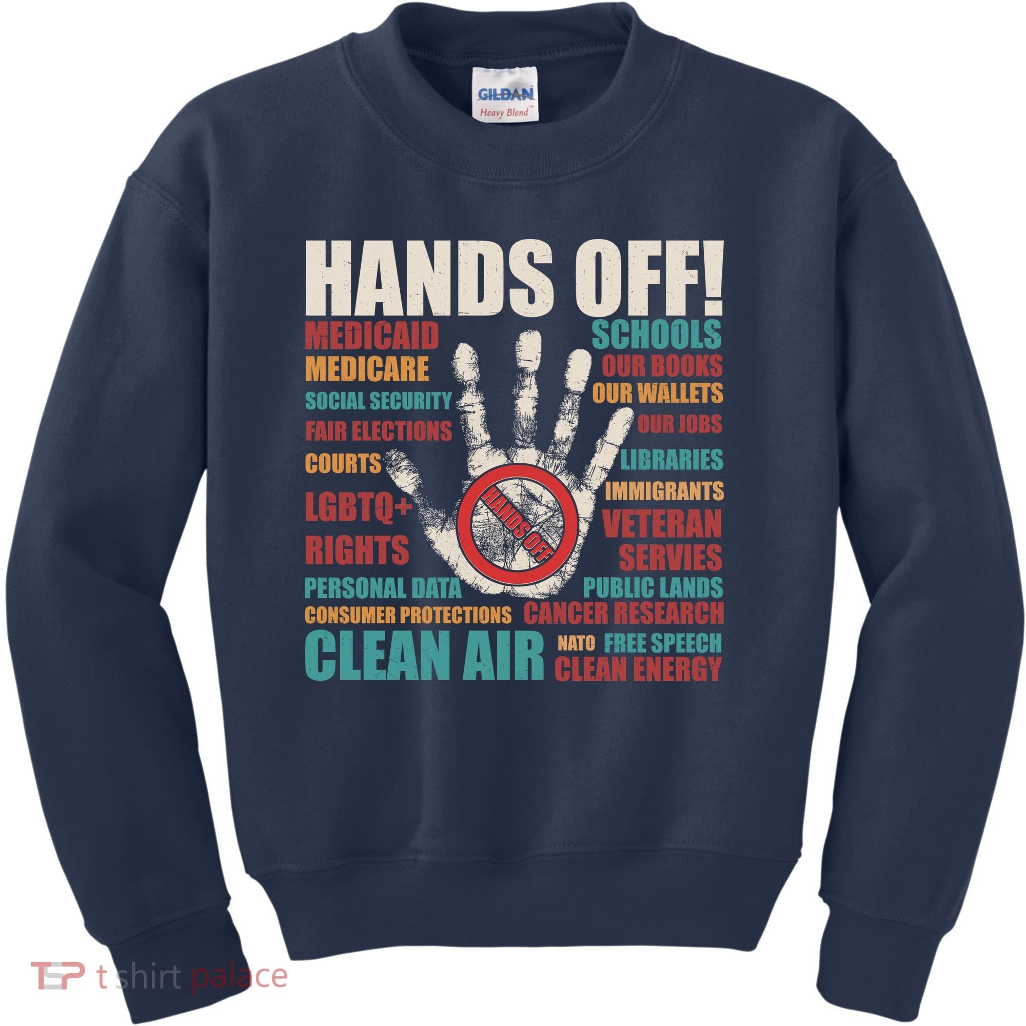 Resist Hands Off Protest Anti Trump Kids Sweatshirt