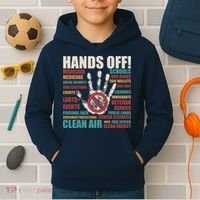 Resist Hands Off Protest Anti Trump Kids Hoodie thumb 2